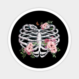 Rib Cage Floral 6 Magnet